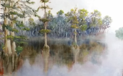 Oil on paper.  18 x 24"